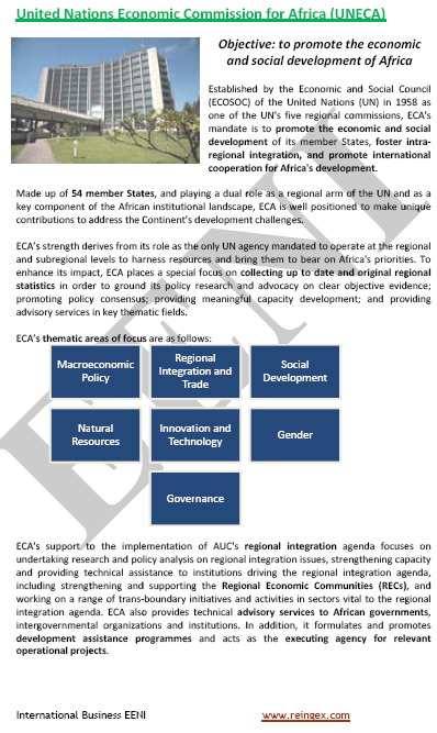Corso Master: Commissione economica per l'Africa (ECA)